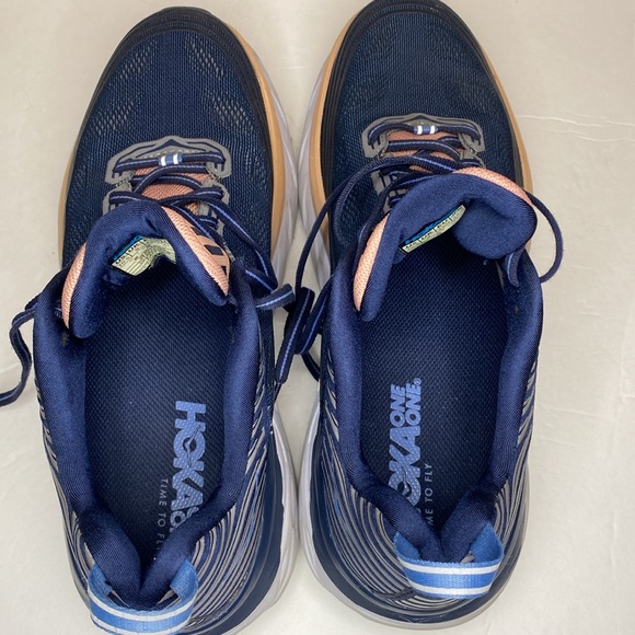 HOKA One One Bondi 6 Women’s Running Shoes Size 10.5 Blue/Dusty Pink - Picture 7 of 11